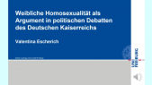 Weibliche Homosexualität als Argument in politischen Debatten des Deutschen Kaiserreichs.