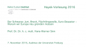 thumbnail of medium Hayek Vorlesung 2016 - Professor Hans-Werner Sinn